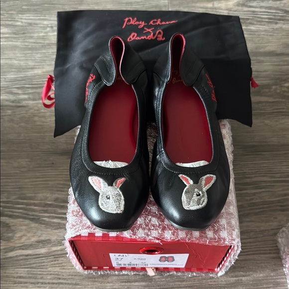 Black and Red French Bulldog Slippers - Picture 1 of 5